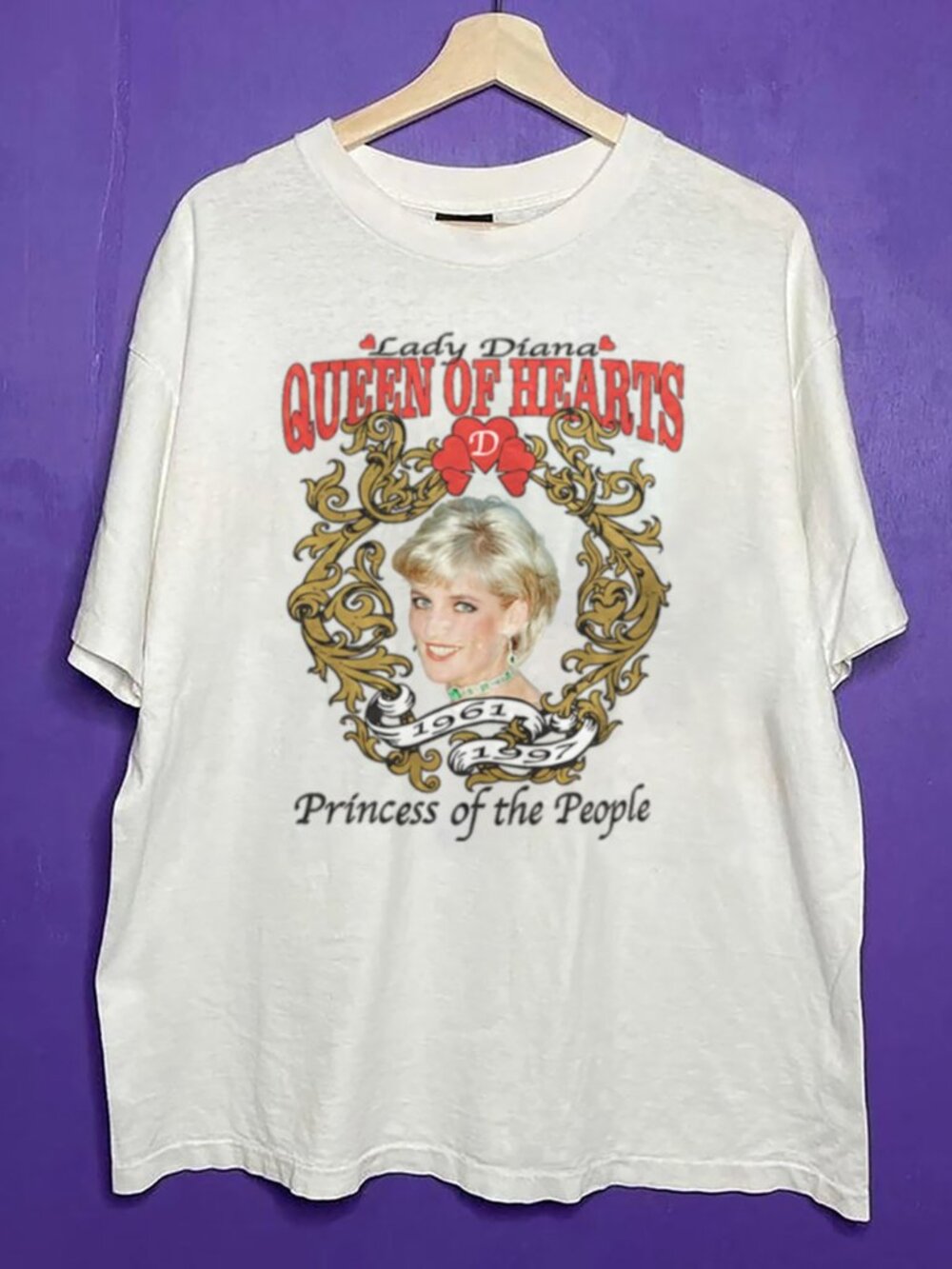 Vintage Lady Diana Queen of Hearts Memorial Princess of The People Shirt